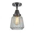 thumbnail image 1 of Innovations Lighting - Chatham - 1 Light Flush Mount  Matte Black Finish with, 1 of 1