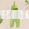 thumbnail image 3 of Wonitaaizi Unisex Baby Boys Long Sleeve Infant Baby Zipper Hooded Jumpsuits Romper Loose Outfit Clothes (3-6 Months,Green), 3 of 4
