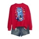 thumbnail image 3 of Pop cazadora para niña Hunters Printed Anime Print Long-Sleeved Sweatshirt （Red）, 3 of 4