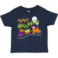 thumbnail image 3 of Inktastic Happy Halloween Train with Pumpkins, Bats, Cat,and Ghost Boys or Girls Toddler T-Shirt, 3 of 5