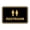 Black Gold, variant on Classic Framed Unisex Restroom Sign (Walnut) - Medium