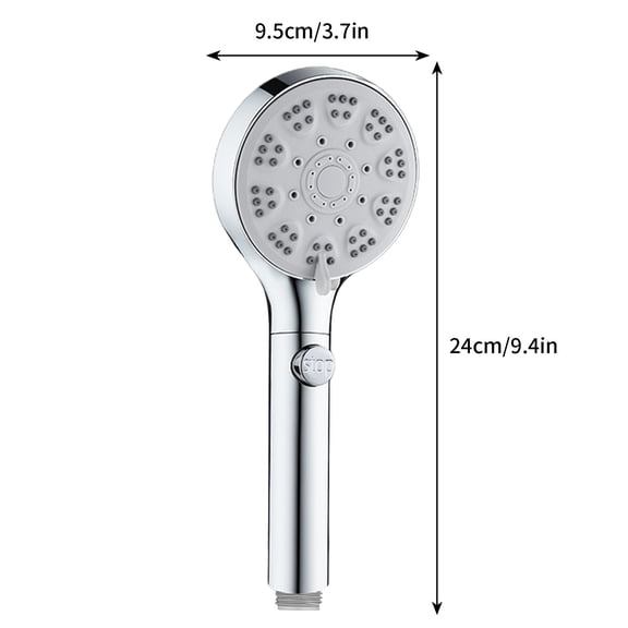 HengDidi High Pressure Filtering Shower Head with 5 Spray Modes - Rustproof Bathroom Sprayer for Water Saving & Comfortable Massage