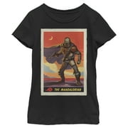 Girl's Star Wars: The Mandalorian Trading Card Graphic Tee Black X Small