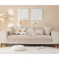 thumbnail image 2 of Nvzi Cotton Quilted Embroidery Sectional Couch Cover Furniture Protector Cover-27.5*27.5inch,Khaki, 2 of 5