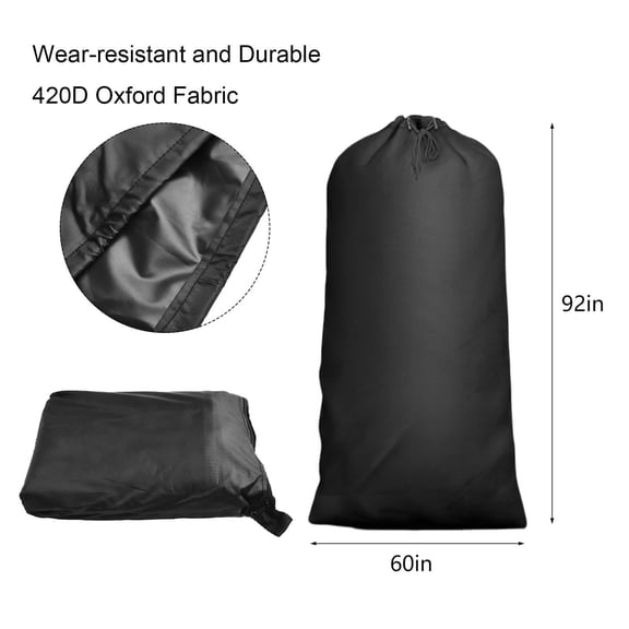 Lawn Tractor Leaf Bag Made Of 420D Oxford Cloth Grass Catcher Storage Bag Outdoor Garden Lawn Mowers Large Capacity Storage Bags
