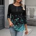 thumbnail image 2 of Fewfanhot Women's Clothing 2026 Blouse Crewneck Pleated Tunic Tops 3/4 Sleeve Dressy Casual Shirts Business Work Outfits, 2 of 7