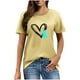 thumbnail image 1 of Mujeres Manga Corta de Verano Tops Pascua Impresa Cuello Redondo, Blusa de Moda Casual para la Primavera, 1 of 5