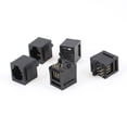 thumbnail image 1 of 5 Pcs Conectores Modulares PCB RJ12 6P6C de 180 Grados con 6 Pines Redondos Negros, 1 of 1