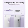 thumbnail image 4 of Regleta de alimentación ORICO de 4 pies, color morado, con 4 tomas de corriente alterna, 2 USB-A y 1 USB-C, 4 of 8