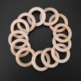 thumbnail image 4 of 50 unids anillos de madera natural círculo inacabado redondos de madera natural diy artesanía de madera colgante conectores fabricación de joyas Khall Tendencias, 4 of 6