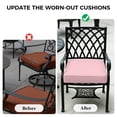 thumbnail image 5 of Outdoor Patio Cushion Covers 4 Pack Pink Patio Chair Cushion Covers with Ties and Zipper Solid Color Pink Waterproof Outdoor Seat Cushion Covers for Patio Furniture 24"x24", 5 of 9