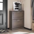 thumbnail image 3 of Shoe Storage Cabinet Entryway, Slim Shoe Rack Freestanding, Narrow Shoe Organizer 2 Flip-Drawers for Front Door Entrance Hallway, 3 of 8