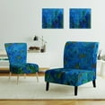 thumbnail image 5 of Designart "Blue Underwater Lake Leaves I" Upholstered Nautical & Coastal Accent Chair - Arm Chair, 5 of 5