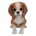 thumbnail image 1 of Adorable Tricolor Cavalier King Charles Spaniel Puppy Dog Breed Figurine 6"L, 1 of 9