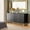 black, variant on Spacious 6 Drawer Dresser – Modern White Double Chest with Gold Metal Handles – Entryway, Bedroom, Hallway, or Closet Storage Cabinet – Sturdy Wooden Furniture – Color: White