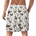 thumbnail image 2 of NICKSUN Shorts de Pyjama Amusants pour Hommes, Bas de Pyjama Courts Doux avec Poches, Coq Rétro, 5TG, 2 of 6