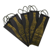 5pcs Wine Bottle Bags Red Wine Carrier Bags w/ Handle Wedding Party Gift Favors Gold