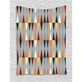 thumbnail image 1 of Retro Tapestry, Vertical Bicolor Long and Thin Diamond Shapes with Triangles Vintage Geometrical, Wall Hanging for Bedroom Living Room Dorm Decor, 40W X 60L Inches, Multicolor, by Ambesonne, 1 of 2