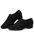 thumbnail image 3 of Men's Jazz Sneaker For Men Professional Black Oxford Upper Latin Salsa Shoe Plus Size Low Heel Tango Ballroom Dance Shoes, 3 of 7