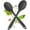 Black, variant on 2Pcs Silicone Spoon for Cooking - 10.6inch Dishwasher Safe Mixing Spoon for Baking - Rubber Spoon with Heat Resistance up to 480°F - Hygienic Mixing Spoon for Cooking & Serving