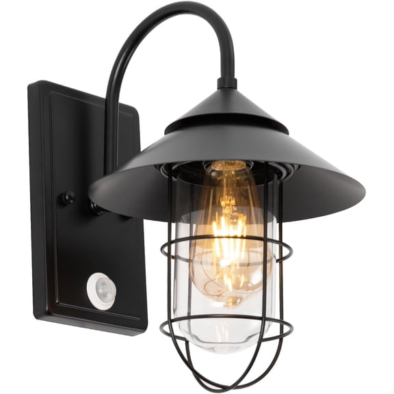 Outdoor Wall Light, Nautical Style Exterior Wall Lantern Lights, Wall Mount Wall Sconce with Sensor, Lighting Fixtures for House, Entryway, Home, Patio, Garage, Doorway