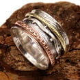 thumbnail image 2 of JewelsTrezoro Sterling Silver 925 Spinner Ring Meditation Ring Men Women Ring All Sizes Gift Item Handmade Jewelry TSR04A (US-6.5), 2 of 5