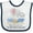 White and Navy, variant on Inktastic My Titi Loves Me to the Moon and Back Elephant Family Boys or Girls Baby Bib