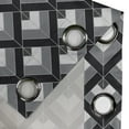 thumbnail image 4 of Ambesonne Grey and Black Grommet Curtain, Boho Geometrical, 50" x 72", Grey Black Pale Grey, 4 of 6