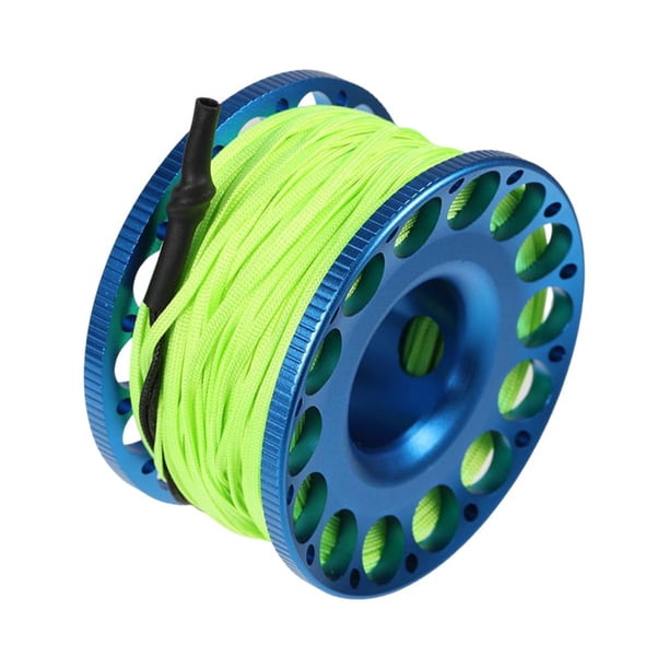 Greeniant Carrete de dedo de buceo Cuerda de seguridad profesional Carrete de buceo ligero Deportes acuáticos Suministros de natación Equipo Deportes acuáticos Azul