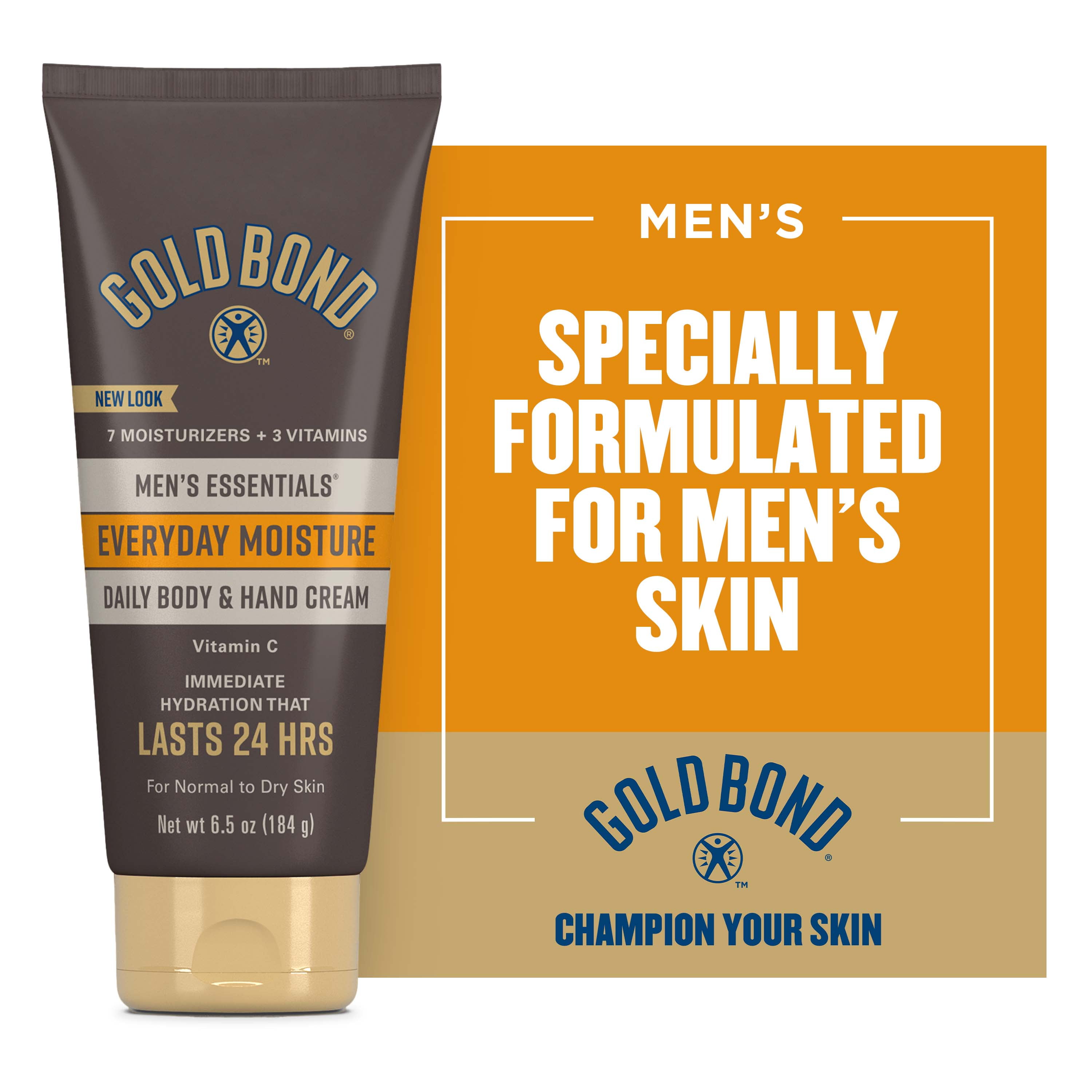 Gold Bond Men's Essentials Everyday Moisture Cream, 6.5 oz.