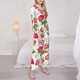 thumbnail image 3 of Balery Strawberry1 Conjunto de Pijama con Estampado para Mujer, Conjunto de Dos Piezas con Manga Larga, Ropa de Dormir Suave con Bolsillos, Pijamas Cómodos-Large, 3 of 7