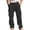 Black#cotton linen straight leg pants, variant on Mens Cotton Linen Cargo Pants Summer Casual Slacks Relaxed Fit Beach Yoga Travel Lounge Trousers with Pockets Navy M