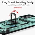 thumbnail image 6 of for Motorola Moto G Power 5G 2024 Case with Slide Camera Cover HD Screen Protector [Military Grade Drop Tested] Magnetic Ring Holder Kickstand Protective Phone Case for Moto G Power 5G 2024,Dark Green, 6 of 17