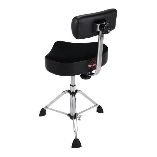 Gibraltar Hydraulic 16 in. Cordura Saddle Drum Throne with Backrest