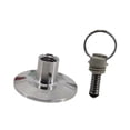 thumbnail image 4 of DimyFew Ball Convert Lid 1.5 Inch Clamp End Cap with Pull Ring PRV Homebrew Cap Pressure Relief Valve Replacement 304 Stainless Steel Fitting Home Brew Connector End Cap Plate DIY Brew 100psi, 4 of 8