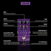 FLAMMA FS06 Digital Preamp Pedal Guitar Pedal with Bulit-in Cabinet Simulation 7 Models Saveable Preset