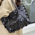 thumbnail image 5 of Sparkly Purses for Women, Women's Totes Bags with Zipper and Leather Handle, Trendy Glitter Purses for Women, 5 of 7