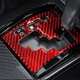 thumbnail image 2 of Real Carbon Fiber Gear Shift Car Center Console Panel Frame Decal Sticker For Toyota 4runner 2010-2020-red, 2 of 6
