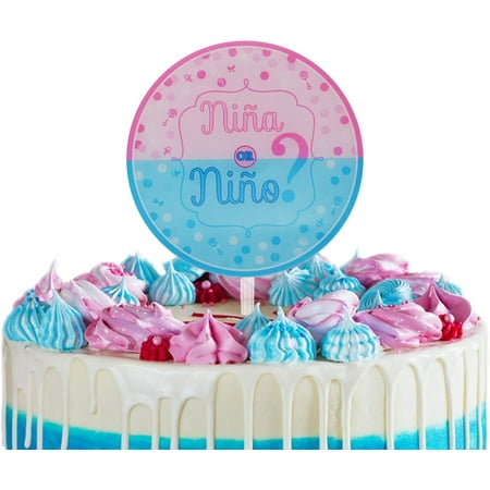 Nina Or Nino Acrylic Cake Topper For Gender Reveal Party Decorations Spanish Boy Or Girl Cake Decorations Baby Shower Party Supplies Pink And Blue Walmart Canada