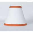thumbnail image 2 of Urbanest White Cotton With Orange Trim Chandelier Lamp Shade, 3x6x5", 2 of 2
