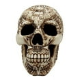 thumbnail image 2 of Atlantic Collectibles Aztec Nahuatl Codices Tattoo Skull Decorative Figurine, 2 of 4