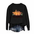 thumbnail image 3 of Aboser HAGRID'S Pumpkin Farm Sweatshirts for Women Oversized Casual Long Sleeve Pullover Shirts Retro Thanksgiving Holiday Tops Fall Fleece Crewneck Sweatshirt Y2k Clothes Black M, 3 of 4