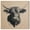 Gallery Wrapped, variant on Vintage Bull Charge Canvas Animal Art Prints by Art Remedy, Gallery Wrapped, 16" x 16"