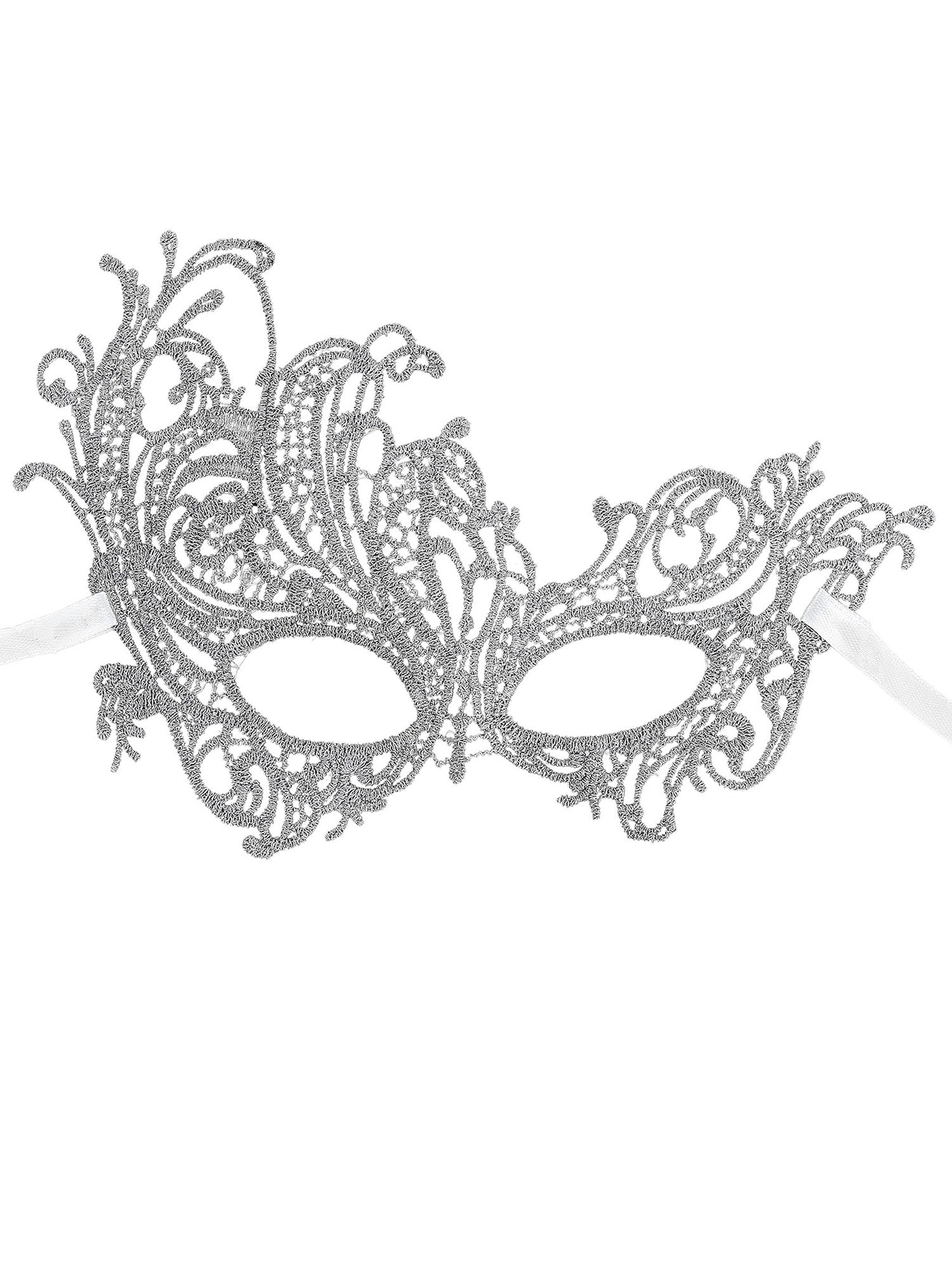 White Womens Beautiful Phoenix Laser-Cut Metal Venetian Masquerade Mask