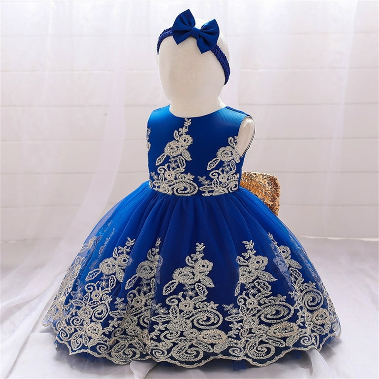Generic Pageant Dresses for Toddler Girls Baby Bow Tie Puffy Lace