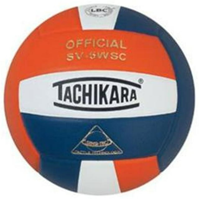 Tachikara SV5WSC.OWN Sensi-Tec Composite High Performance Volleyball - Orange-White-Navy