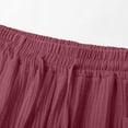 thumbnail image 6 of Women Running Capris Breathable New Wide Leg Capris Pants for Women Casual Summer Pants Loose Comfy Drawstring Beach Trouser with Pockets Wine S, 6 of 6