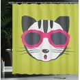 thumbnail image 4 of Ambesonne Animal Shower Curtain, Boho Kitten, 69"Wx84"L, Multicolor, 4 of 5