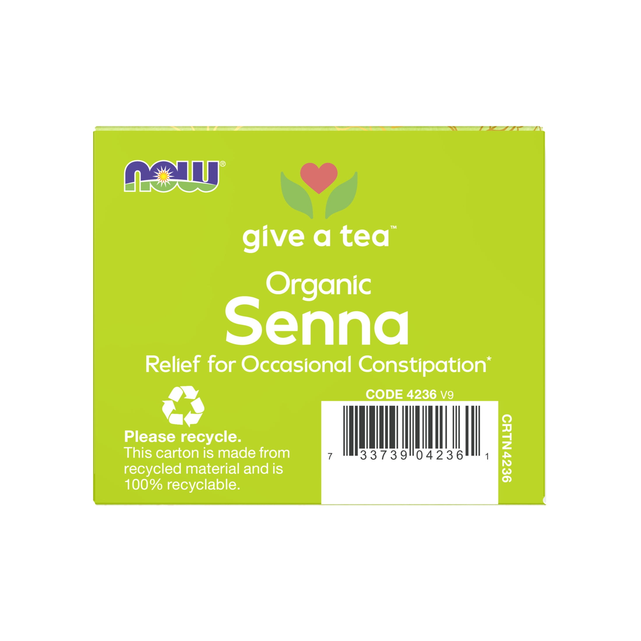 NOW Foods Organic Senna Tea, Laxative Leaves for Constipation