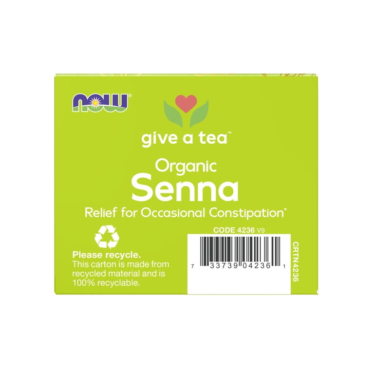 NOW Foods Organic Senna Tea, Laxative Leaves for Constipation